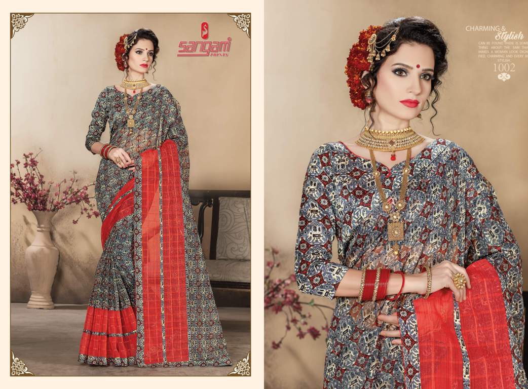 Sangam Madhuri Kota Designer Party Wear Printed Saree Collection